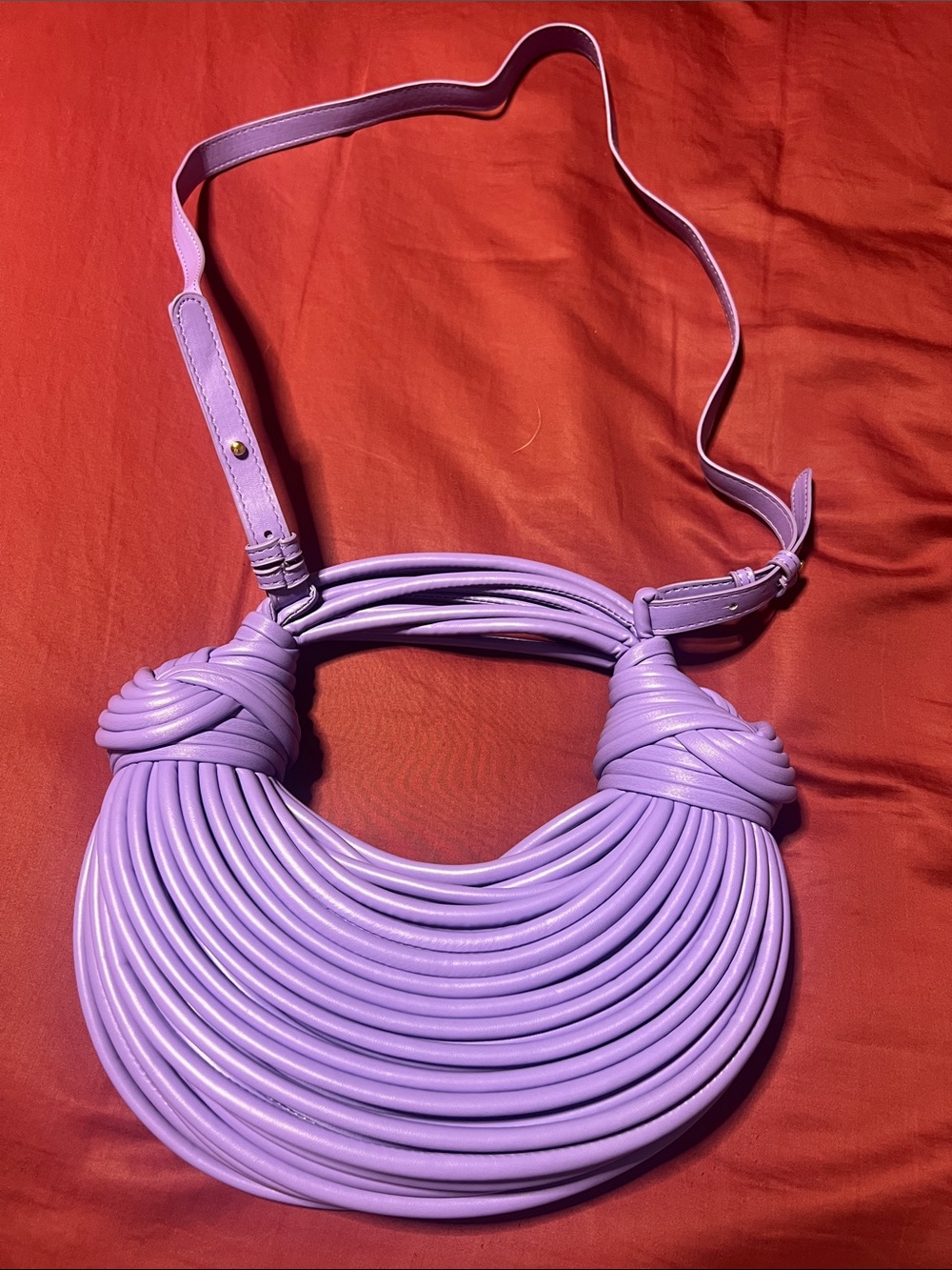 Lilac Coiled Knot Crossbody Bag - Women's Trendy Shoulder Purse (NWOT)